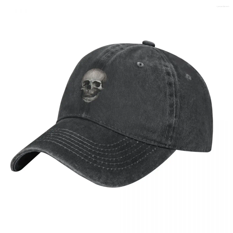 Ball Caps Watercolor Skull Cowboy Hat Custom Luxury Sunscreen Trucker Cap Woman Men's