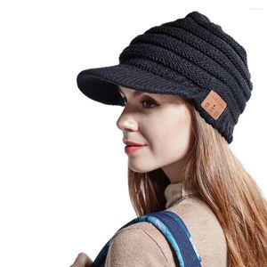 Ball Caps Waterdichte muts Draadloze hoofdtelefoon Breien Baseballhoed Voor Winter Outdoor Ridding Unisex Bluetooth-compatibel