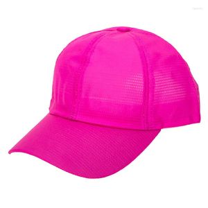 Kogelcaps waterdicht oogje mesh dames honkbal cap 6 paneel snapback hoed gebogen vizier blauw wit roze lavendel