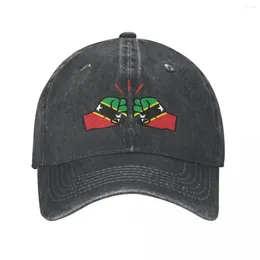 Capas de pelota Corree Tings St. Kitts Nevis Cowboy Hat Funny Baseball Mujeres Mujeres