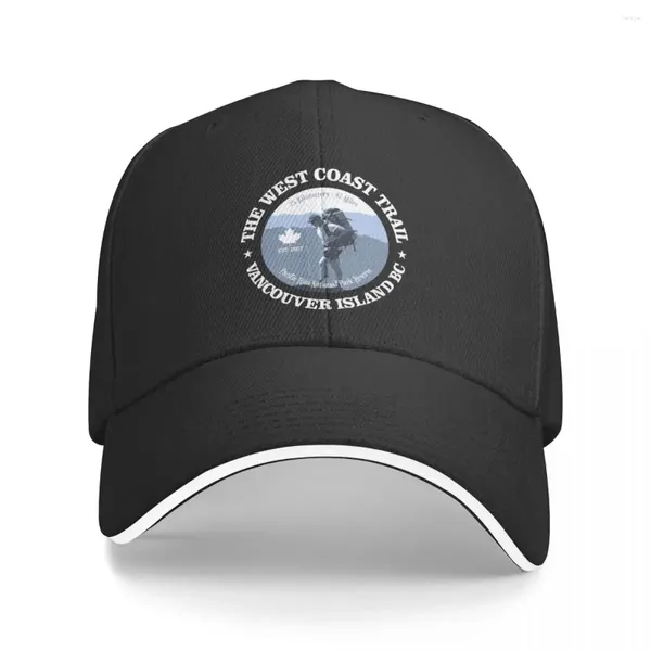 Tapas de pelota West Coast Trail (BG) Capilla de béisbol Brand Man Sun Hat for Children | -f- |Sombreros de mujer elegantes para hombres