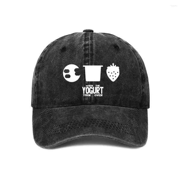 Caps de balle lorsque le yaourt a pris le contrôle des hommes de baseball des hommes chapeau chapeaux femmes Visor Protection Snapback Love Death and Robot