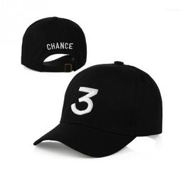 Gorras de bola Whole-Chance 3 Rapero Gorra de béisbol Carta Bordado Snapback Hombres Mujeres Hip Hop Hat Street Fashion Gótico Gorro11340g