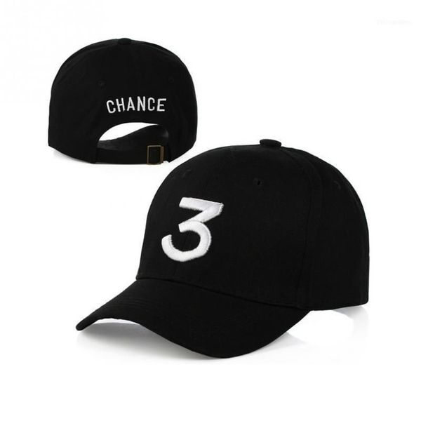 Gorras de bola Whole-Chance 3 Rapero Gorra de béisbol Carta Bordado Snapback Hombres Mujeres Hip Hop Hat Street Fashion Gótico Gorro11292F