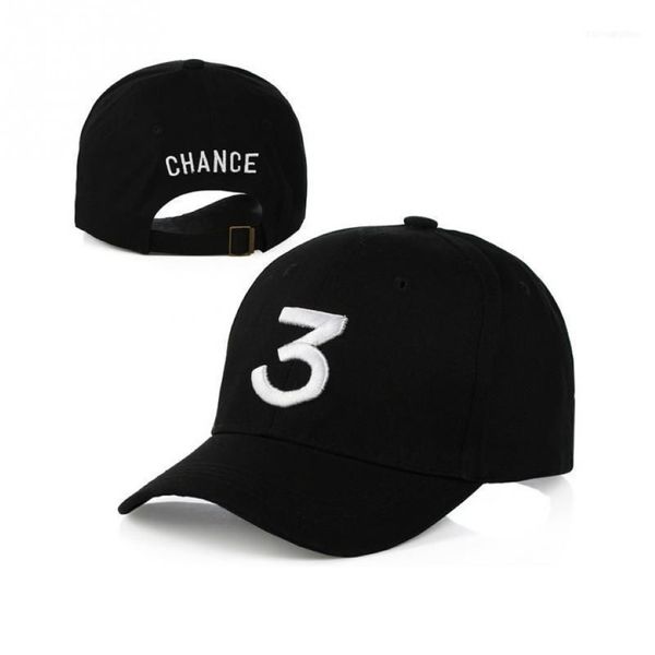 Gorras de bola Whole-Chance 3 Rapero Gorra de béisbol Carta Bordado Snapback Hombres Mujeres Hip Hop Hat Street Fashion Gótico Gorro11267R