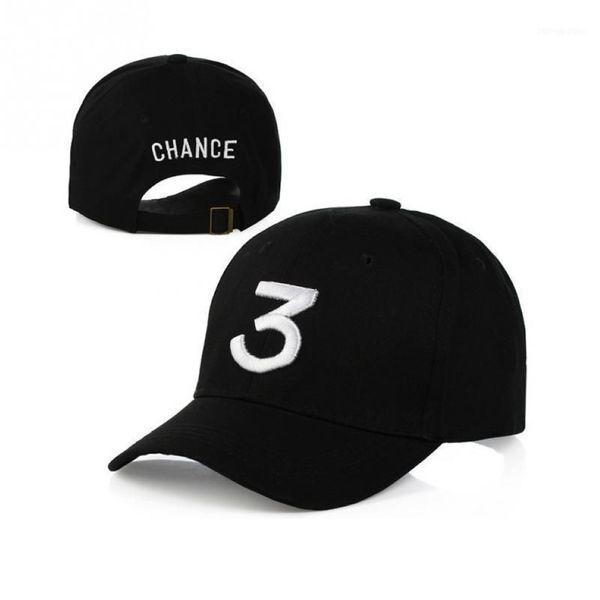 Gorras de bola Whole-Chance 3 Rapero Gorra de béisbol Carta Bordado Snapback Hombres Mujeres Hip Hop Hat Street Fashion Gótico Gorro11289N