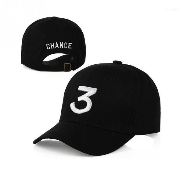 Gorras de béisbol Whole- Chance 3 Gorra de béisbol de rapero Bordado de letras Snapback Hombres Mujeres Hip Hop Sombrero Street Fashion Gothic Gorro11218I