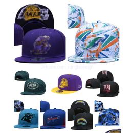 Casquettes de baseball en gros Toutes les équipes Logo Designer Chapeaux Baskball Snapbacks Unisexe Broderie Football Fermé Mesh Flex Bonnets Pêcheur Ha Dhhbd