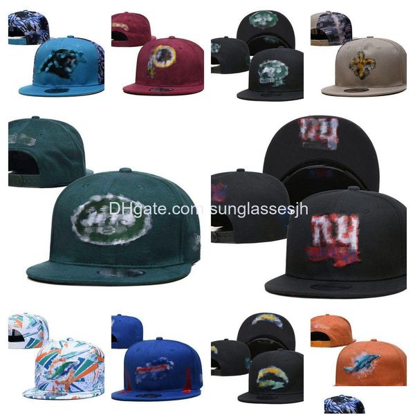 Ball Caps al por mayor todos los equipos Logotipo Diseñador Hats Baskball Snapback Uni Bordery Football Mesh Flex Beanies Flex Hip Hop Sport Dh1x6