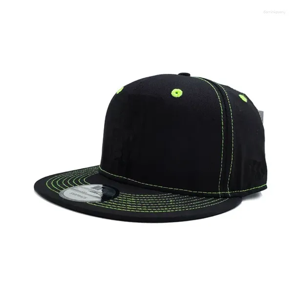 Gorras de bola Venta al por mayor Béisbol 3D Bordado Gorra de carreras verde para hombres Huesos Motocicleta Snapback Ajustable Hip Hop Hat Unisex Alto