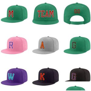 Gorras de pelota Venta al por mayor Baloncesto Fútbol Aficionados al béisbol Snapbacks Sombreros Personalizados Todos los equipos Equipados Snapback Hip Hop Deportes Mezcla Orden F Dh9Gi