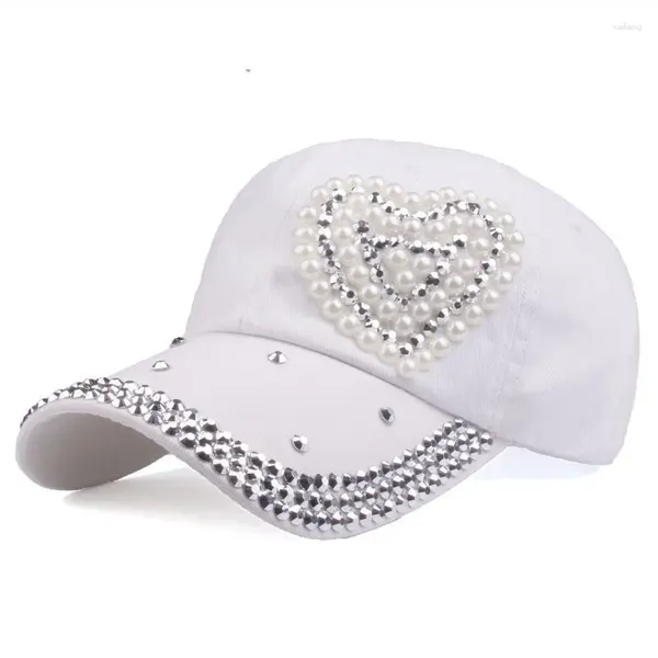 Las gorras de bola venden al por mayor la gorra de béisbol del dril de algodón de las mujeres de la piedra del algodón del Snapback para requisitos particulares del AMOR