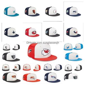 Kogelcaps groothandel ontwerper snapbacks verstelbare hoeden honkbal platte hoed gemonteerd alle tem -logo borduurwerk basketbal voetbal mesh clo dhik7
