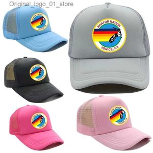 Ball Caps Wholesale Fashion National Truck Baseball Hat New Surfing Womens Baseball Hat Party Party Imprimé Ventilation Beach Net Hat Q240408