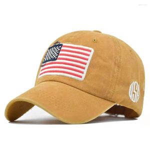 Casquettes de baseball en gros de haute qualité hommes casquette de baseball Vintage lettre USA pour les femmes Snapback chapeaux drapeau américain os Gorras camionneur papa chapeau