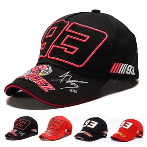 Casquettes de baseball en gros moto casquette de baseball 93 signe broderie course pour hommes os réglable unisexe hip hop chapeau de camionneur 230713