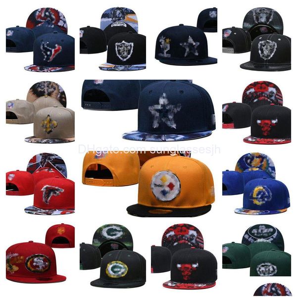 Casquettes de baseball En gros Snapbacks Chapeaux ajustés Broderie Football Baskball Coton Lettre Noir Rouge Mesh Flex Bonnets Chapeau Plat Hip Hop Sp