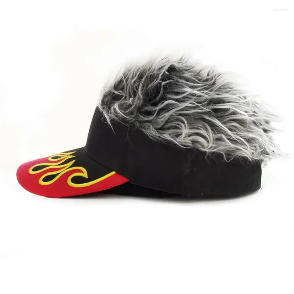 Gorras de bola Gorra de béisbol de invierno Hombres Mujeres Peluca Sombrero Diversión Pelo corto Transpirable Suave para fiesta Toupee Sombreros al aire libre