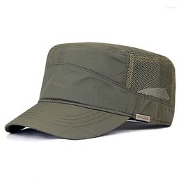 Casquettes de balle hiver grande tête homme grande taille polaire armée casquette plate hommes été Polyester Plus maille chapeau militaire 55-60 cm 60-65 cm