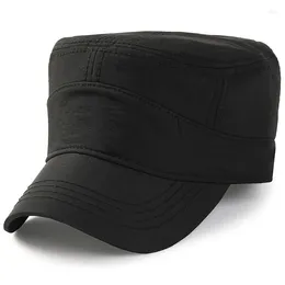 Casquettes de balle Hiver Ajusté Armée Chapeau Haut De Forme D'âge Moyen Et Vieux Hommes Chaud Doublure En Polaire Casquette Militaire Grosse Tête Homme Grande Taille Baseball