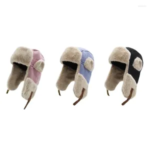 Kogelcaps winterpiloot hoed dames buiten mode bommenwerper heren Russische labeling warme trapper ushanka ski