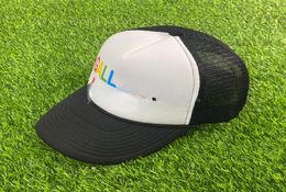 Caps à billes avec lettres multicolores chapeau de lettrage décontracté casquette de baseball courbe pour hommes et femmes1496311