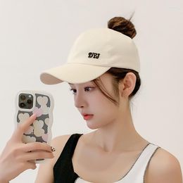 Kogelcaps vrouw lege top honkbal hoed zomer buitenbescherming lange rand piek cap girl zonnebrandcrème sporten casual sunhat gorras