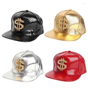 Casquettes de balle Femme Hommes Crocodiles Motif Baseball Adulte Chapeau réglable Rassemblant des adolescents Dollar Badge pour les sports de plein air