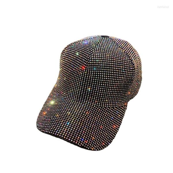 Casquettes de baseball Chapeau d'été pour femme Super Flash Strass Casquette de baseball Mode Canard Tout Crème solaire Panama