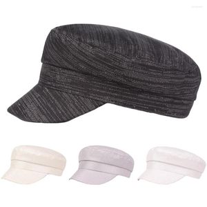 Kogelcaps vrouwen klassiek militair leger cadet honkbal cap hoed katoenstripe trucker hoeden