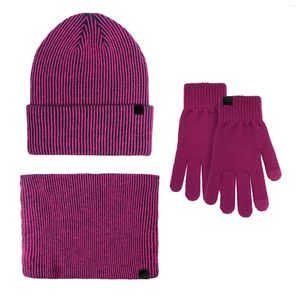 Ball Caps Dames Heren Herfst Winter Warm Schattig Wollen Muts Sjaal Handschoenen Oorbeschermer Set Dames Fleece