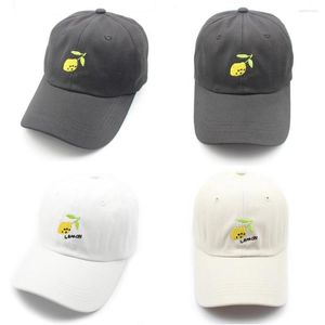 Casquettes de baseball femmes hommes Hip Hop Snapback casquette de Baseball broderie fruits citron dessin animé décontracté danse du soleil Sport visière chapeau papa réglable