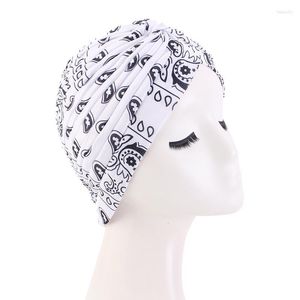 Gorras de bola Mujeres Musulmanas Elásticas Turbante Cap Apliques Sombrero Cabeza Bufanda Wrap Trucker Sombreros para hombres Taza de papel liso