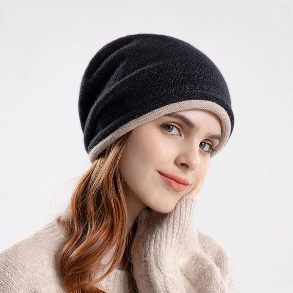 Gorros de bola Otoño Invierno para mujer Gorro de punto Gorro al aire libre Bufanda térmica Guantes Hombres Set Mujeres