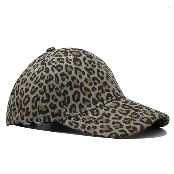 Gorras de bola Gorra de béisbol para mujer Moda Leopardo Estampado Snapback Casual Visera Sombrero Gorras