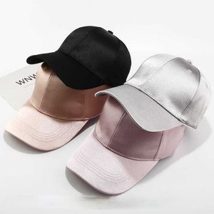 Casquettes de baseball Casquettes de baseball pour femmes De Sedasatinada Ajustable 2021 Été Nouvelle marque D Lettre Soie Satin Femmes HatVisor chapeaux de plein air G230209