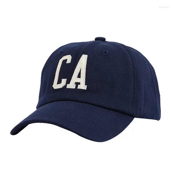 Casquettes de Baseball Femme Coton Papa Chapeau Homme Baseball Non structuré Textes Brodés CA Bleu Marine Tan Beige Noir Rouge Lavande