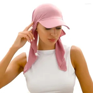 Ball Caps Dameshoeden Moslim Veelkleurig Hijab Baseball Cap Klassieke Tulband Hoed Mode Hoofddoek Zon Zomer Sport Outdoor Sjaal