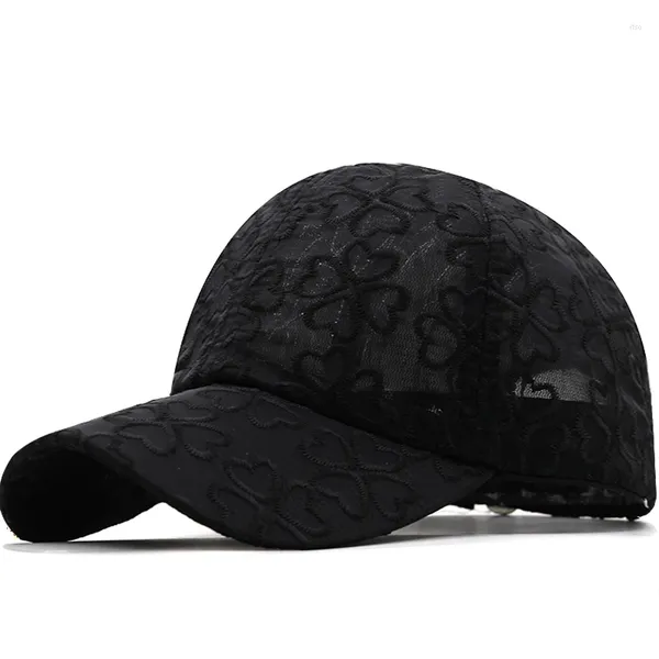 Casquettes de balle femmes dentelle petite fleur Baseball respirant maille chapeau à fleurs Gorras Casquette d'été Snapback Casquette visière