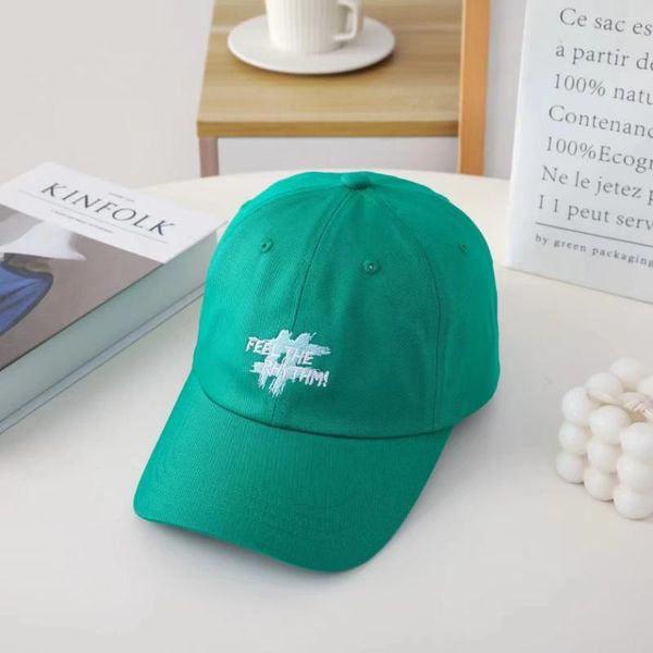 Casquettes de Baseball Femme Homme Été Baseball Coton Ajustable Snapback Pare-Soleil Chapeaux Vert Rose