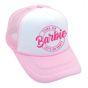 Casquettes de baseball Chapeau de baseball rose pour femmes Imprimé Mesh Summer Beach Femme Parasol