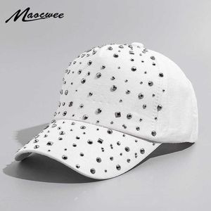 Casquettes de baseball pour femmes Strass Chapeaux Diamond Sun Cap g Casquette Snap Back Gorras Couleur unie Casquettes de baseball d'été Papa Fille Bone Snapback G230201