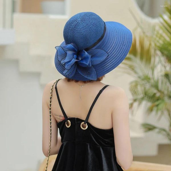 Capes de balle de balle d'été féminine grande rond patchwork chapeau de soleil fleur de fleur de fleur de mode de fête de la plage