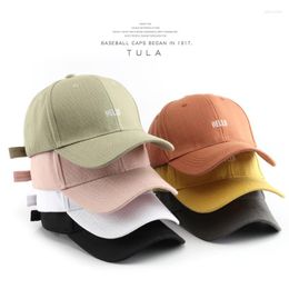 Bonés de Bola Feminino Boné de Beisebol de Cor Sólida Unissex Bordado OLÁ Hip Hop Verão Outono Ao Ar Livre Homens Snapback Pai Chapéu Gorra