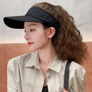 Casquettes de baseball Casquette de baseball pour femme avec extensions de cheveux Perruque synthétique Chapeau Garçon Maman