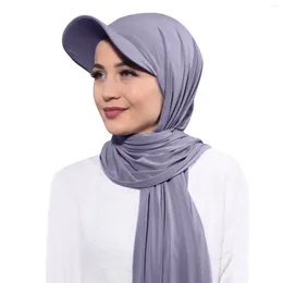 Casquettes de boule femmes décontracté solide tête chapeau casquette couverture de cheveux enveloppement chapeaux musulman Long Turban je cours visière Cool chapeaux pour les femmes D Fit