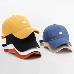 Ball Caps Womens Broidered M Baseball Chapeau printemps / été coton pur Sunhat Sports Button Fashion Hip Hop Fishing Q240429