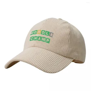 Ball Caps Worddle Champ Corduroy Baseball Cap Rave Hat Man Luxury Bobble Cosplay for Women 2024 Men's