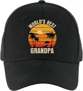 Ball Caps World's Grandpa Baseball Hat A réglable Cadeaux de retraite de retraite en coton vintage pour le mari papa