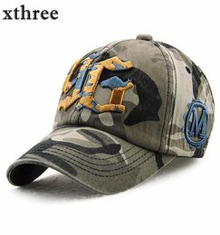 Bola de bola Xthree Camuflage Baseball Cap Snapback Gat para hombres Mujeres Gorra Casquette Bone Swag Whole1634387